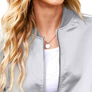 Long Sleeves Full <b>Zipper</b> Women Bomber Jackets Factory Made Winter Wear Women Bomber Jacket - Product Image 6