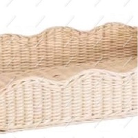 Plateau en bois classique créatif Nouveau design Panier en osier tissé à la main avec poignée Plateau de service de couleur bûche pour le stockage de divers à la maison