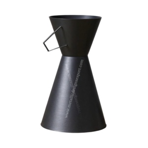 Reloj de arena, florero de Metal negro, elegante diseño costero moderno con mango Angular para el hogar, oficina, evento, pieza decorativa - Product Image 1