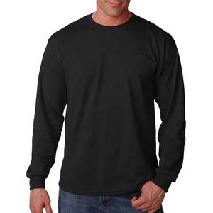 Men's 100% Cotton <b>Long</b> <b>Sleeve</b> T-Shirt Breathable O-Neck Plain <b>Black</b> Fashionable Knitted Clothes Print Full <b>Sleeve</b> T-Shirt - Product Image 3