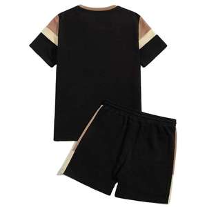 <b>Men's</b> 2 Piece Summer Tracksuit Set Casual T Shirt and <b>Shorts</b> Outfit Fashion Street wear Sweat Set for Gym Fitness <b>Lounge</b> - Product Image 4