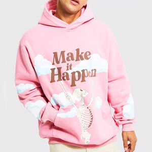 เสื้อฮู้ดผู้ชายแบบกำหนดเองแนวสตรีทเสื้อมีฮู้ดระบายความร้อนเสื้อฮู้ดโอเวอร์ไซส์หนาอบอุ่น - Product Image 1