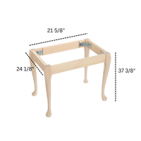 Cadre de table en bois massif de qualité supérieure - Base robuste et durable pour appartement, cuisine, extérieur, bureau à domicile - Design contemporain, taille personnalisée