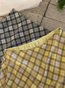 Falda Midi a Cuadros Amarilla Estilo Y2K al por Mayor para Mujer, Falda de Cintura Alta con Corte en A para Festivales de Verano, Prendas Personalizadas 100% Poliéster OEM - Product Image 5