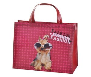 Sac de courses classique réutilisable en PP recyclé non tissé avec fermeture à cordon et poignées, grand sac de transport pour cadeaux, idéal pour le commerce de détail et l'épicerie, original - Product Image 6