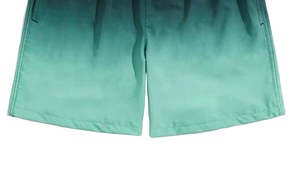 Shorts de sport décontractés pour hommes, couleur dégradée, séchage rapide, respirants, avec cordon de serrage, poches, taille élastique, bermudas tissés - Product Image 6