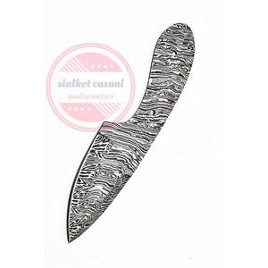 Cuchillos de cocina de caza con hoja en blanco de acero damasco, cuchillas en blanco a la venta - Product Image 4