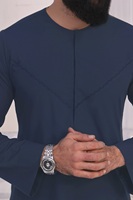Toptan Premium Günlük Polyester Kumaş Emirati Töbesi Orta Doğu İslami Giysisi 2 Yan Cep İç Cep Telefon Cebi
