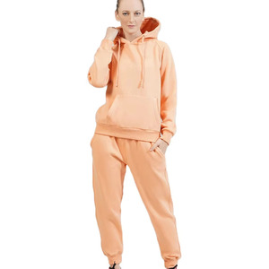 Conjunto Deportivo para Mujer en Color Beige, Chaqueta Tipo Pullover con Pantalones Jogger a Juego, Atuendo Deportivo Informal para Gimnasio o Viajes - Product Image 1