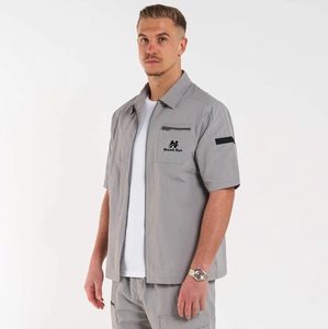 Light Grey Color Windbreaker Jacket & Short Set with the Customize Logos Wholesale Custom Training Gym <b>Plain</b> <b>Tracksuit</b> Short Se - Product Image 2