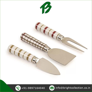 Suministro global de juego de cubiertos para cortar queso con mango de resina de acero inoxidable sostenible para uso en Bodas de calidad superior - Product Image 4