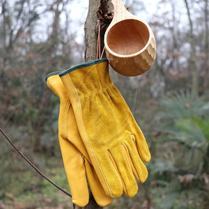 Camping Heat-resistant Welding Gloves Accessory Gardening <b>Climbing</b> 1 Pair Glove with Hanging Hole Leather Gloves From Pakistan - Product Image 5