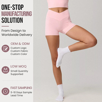 Shorts de fitness pour femmes à maintien léger, en tissu léger, grandes tailles, ultra doux, pour le cyclisme