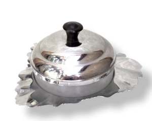 Récipient de stockage de beurre Design antique Accessoires de table et de salle à manger Argenterie Beurrier en acier inoxydable - Product Image 2