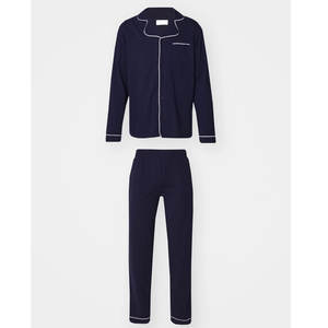 Pyjamas décontractés pour hommes en polyester/coton respirant à manches longues – Vente en gros, tailles adultes, très demandés - Product Image 1