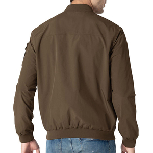 Chaqueta personalizada de tela de poliéster para hombre, el mejor producto, chaqueta bomber con puños ajustables para hombre - Product Image 2