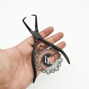 Customized Multi-Functional Stainless Steel <b>Hair</b> <b>Extension</b> Plier Black Powder Coating <b>Micro</b> Link <b>Bead</b> Opener with Private Label - Product Image 2