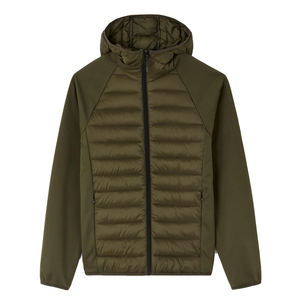 Chaqueta de plumón híbrida ligera para hombre, con capucha, acolchada, transpirable y personalizada para actividades al aire libre. - Product Image 4