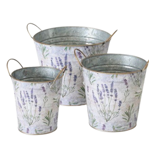 Cubo de maceta de metal galvanizado Cubo de zinc Maceta para uso doméstico y en el jardín - Product Image 3