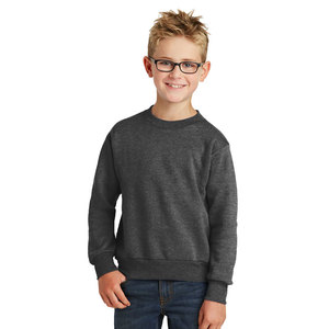 Sweats ras du cou unis pour les jeunes Sweats d'école de base en molleton à col rond pour l'hiver - Product Image 5