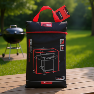 PROGARDEN 125x62x95cm Black <b>BBQ</b> Cover FC4630250 Accessory - Product Image 3