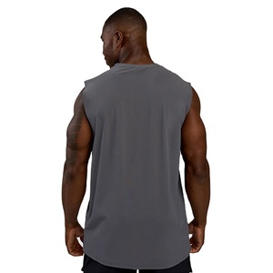 Camiseta sin mangas larga para hombre, estilo urbano, deportiva, material anti-bolitas, corte regular, tipo singlet - Product Image 5