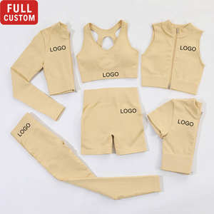 Ensemble de yoga pour femmes avec design personnalisé Vêtements de sport sans couture fabriqués au Pakistan Ensemble de yoga 2 pièces - Product Image 5