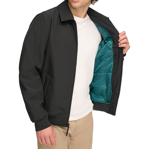 Veste en tissu souple résistante à l'eau et respirante avec fermeture à glissière centrale avant imprimée de logo - Product Image 3