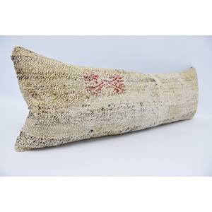 12X36นิ้วแบบชนบทหมอนผ้าขนแกะสีเบจถักลายดอกไม้วินเทจสำหรับใส่สบายสไตล์อมตะ - Product Image 3