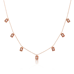 Shaker Design Orange Clair Zircon Baguette Pierre Turc En Gros À La Main 925 Bijoux En Argent Sterling - Product Image 1