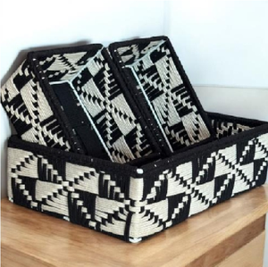 Best Quality Red Square Cotton Jute Gift <b>Hamper</b> <b>Basket</b> <b>with</b> <b>Lid</b> Multipurpose Storage Organizer Box Handmade in India - Product Image 4