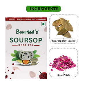 Bourneels กล่องชากุหลาบ graviola 20ถุงจุ่มถุงชาไม่สารกันบูดสูงวิตามินซีเปรี้ยวกุหลาบชาดา - Product Image 6