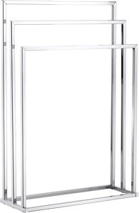 Toallero de Hierro Fundido para Hotel con Base Rectangular Doble, Diseño de 3 Rieles, Acabado Cromado, Independiente para Baños - Product Image 3