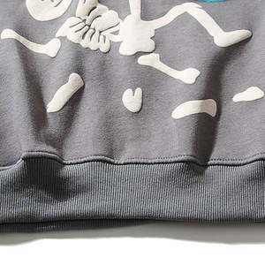 2024 calidad premium hombres XS tamaño pulóver Sudadera con capucha invierno diseño de moda Color sólido personalizado Puff impresión caliente - Product Image 5