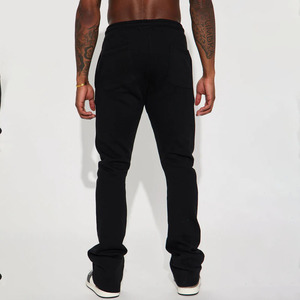 กางเกงวอร์มทรงตรงสไตล์วินเทจสำหรับผู้ชาย เอวยางยืด ทรงหลวม ขากว้าง - Product Image 3