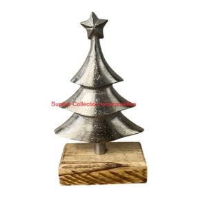 Sculpture d'arbre de Noël en bois métal moderne faite à la main de haute qualité conception de renne sculpté table pour la décoration de mariage - Product Image 4