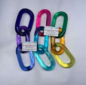 Chaîne de déclaration florescente à maillons en résine Grand bracelet à maillons mats pour femmes Bracelet à maillons en résine acrylique de couleur épaisse - Product Image 1