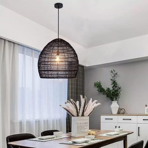 Best Price Antique Round Ceiling Chandeliers Handmade in Vietnam <b>Natural</b> Rattan Pendant <b>Lights</b> Transparent <b>Lamp</b> Shade Home Use - Product Image 2