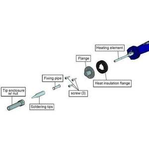 Kit de Soldadura FX-601 con Temperatura Ajustable 220-240V 60W, Calentador Cerámico, Mango de Lápiz, Destornillador y Puntas de Cuchillo para Soldar - Product Image 1