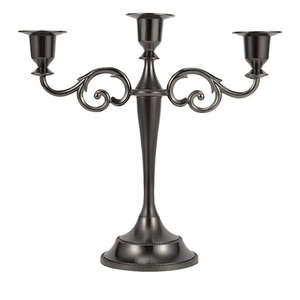 Ensemble de 3 bougeoirs en métal de style royal, finition dorée, bougeoir décoratif de table pour hôtel et restaurant, qualité standard - Product Image 4