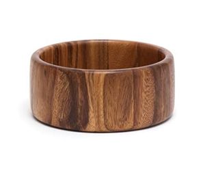 Ensemble de 3 bols gigognes en bois fabriqués à la main, parfaits pour les collations, les salades, les fruits, les bols en bois d'acacia, design rustique, élégant et fonctionnel - Product Image 2