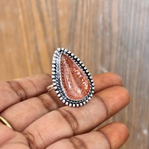 Anillos de piedra solar mediana de Plata de Ley 925 de mayor tendencia, piedras preciosas originales, joyería de moda para mujer, precio de fábrica - Product Image 2