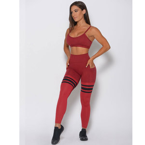 Ensemble de vêtements de sport pour femmes, 2 pièces, uni, logo sur le devant, respirant, longueur cheville, taille haute, dos nu, manches courtes, yoga, entraînement - Product Image 6