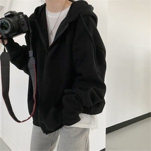 Sweat à capuche zippé personnalisé de haute qualité Style Streetwear pour femme avec logo imprimé Taille XS Matériau polaire Hip-Hop Conception à glissière - Product Image 1