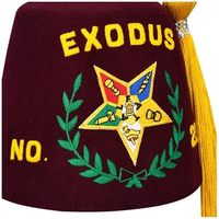 Chapeau Fez Shriners 2025 le plus vendu, violet amaranthe, broderie à la main, feutre/velours durable, personnalisable, insignes maçonniques