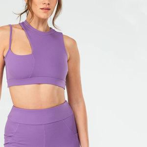 Conjunto Deportivo de Dos Piezas para Mujer, Informal, sin Mangas, hasta la Rodilla, para Gimnasio, Fitness, Yoga, Corte Regular, Color Sólido, Secado Rápido, Ecológico - Product Image 5