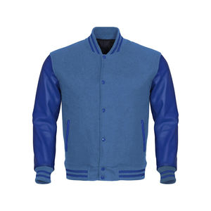 OEM personalizado hombres Letterman Varsity chaqueta con parches bordados béisbol mangas de cuero estilo de trabajo para el invierno - Product Image 1