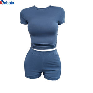 Ensembles de shorts de haute qualité pour impression personnalisée, ensembles décontractés pour femmes de haute qualité, ensembles de shorts à manches courtes en deux pièces - Product Image 2