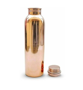 Bouteille d'eau en cuivre imprimé paon antique Fabricant en gros de bouteilles d'eau en cuivre pur faites à la main Exportateur - Product Image 4