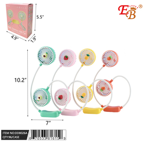 10.2 \ "Design frutta Mini ventilatore portatile collo 96/2/48 pz/CS batteria pieghevole indossabile aria di raffreddamento per auto domestico cinque palmare - Product Image 1